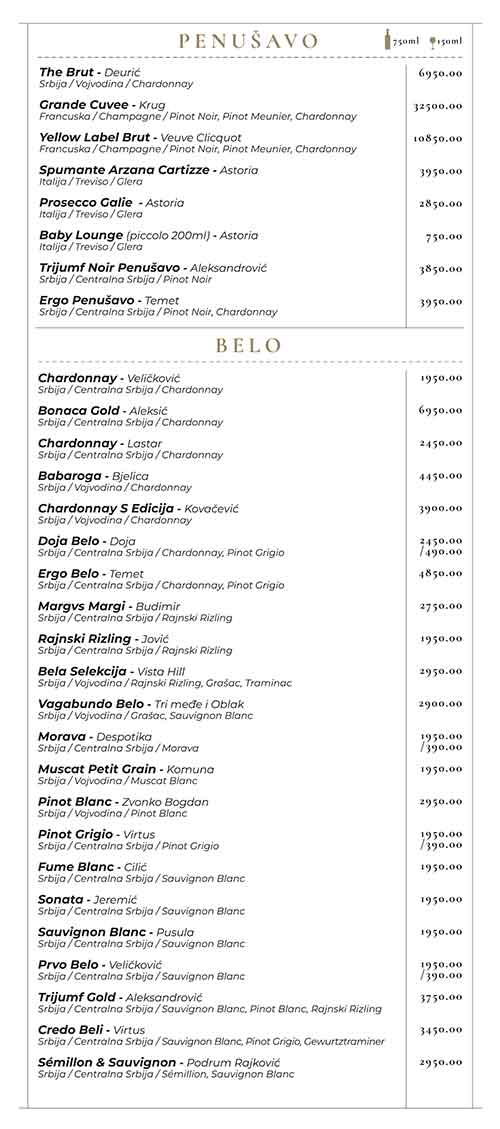 Red Queen Wine & Gastro bar menu